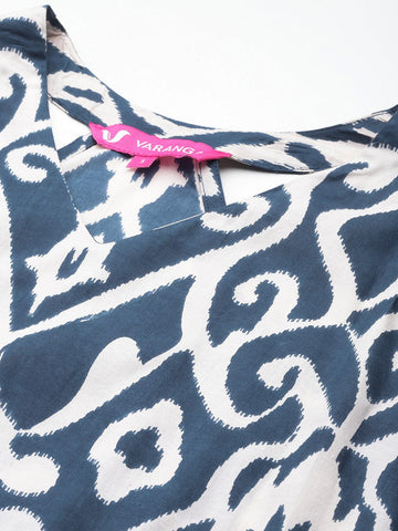 Varanga Ikat Printed Pure Cotton Kurta With Palazzos